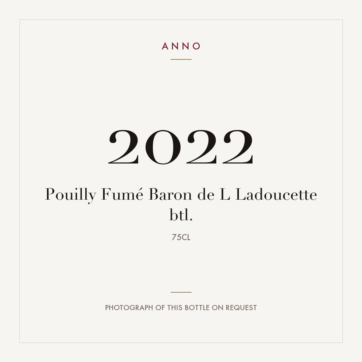 Ladoucette Pouilly-Fume Baron de L 2022 AOC 0,75l