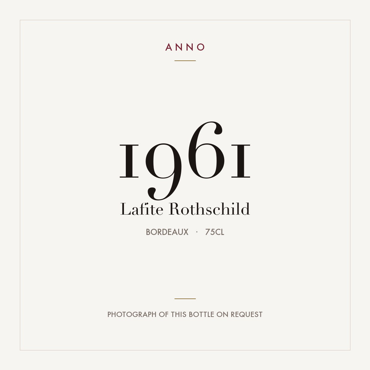Lafite Rothschild 1961 0,75l
