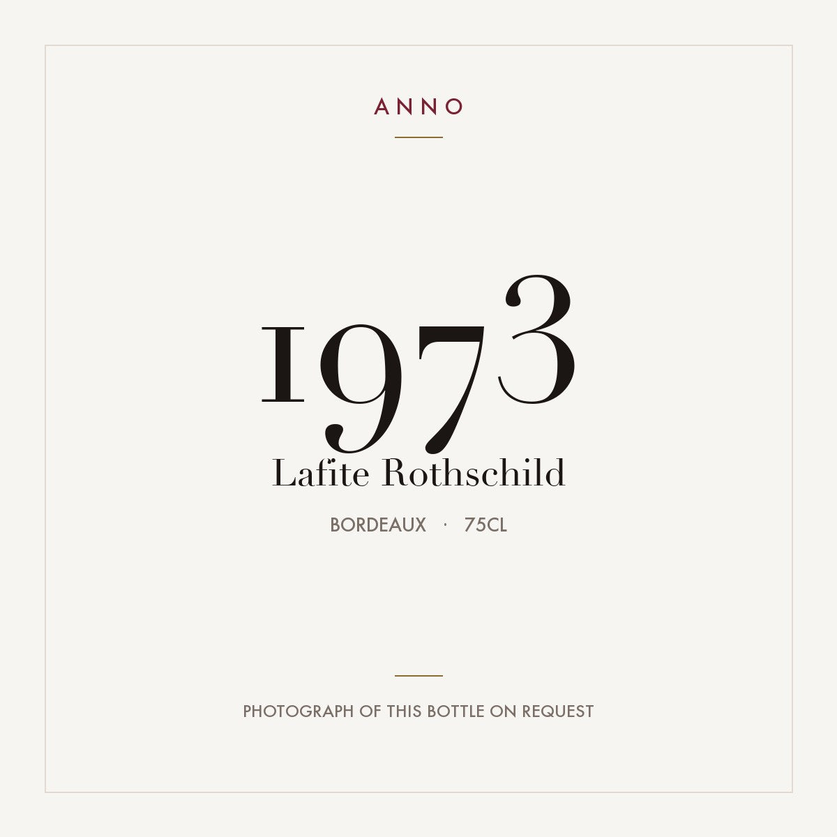 Lafite Rothschild 1973 0,75l