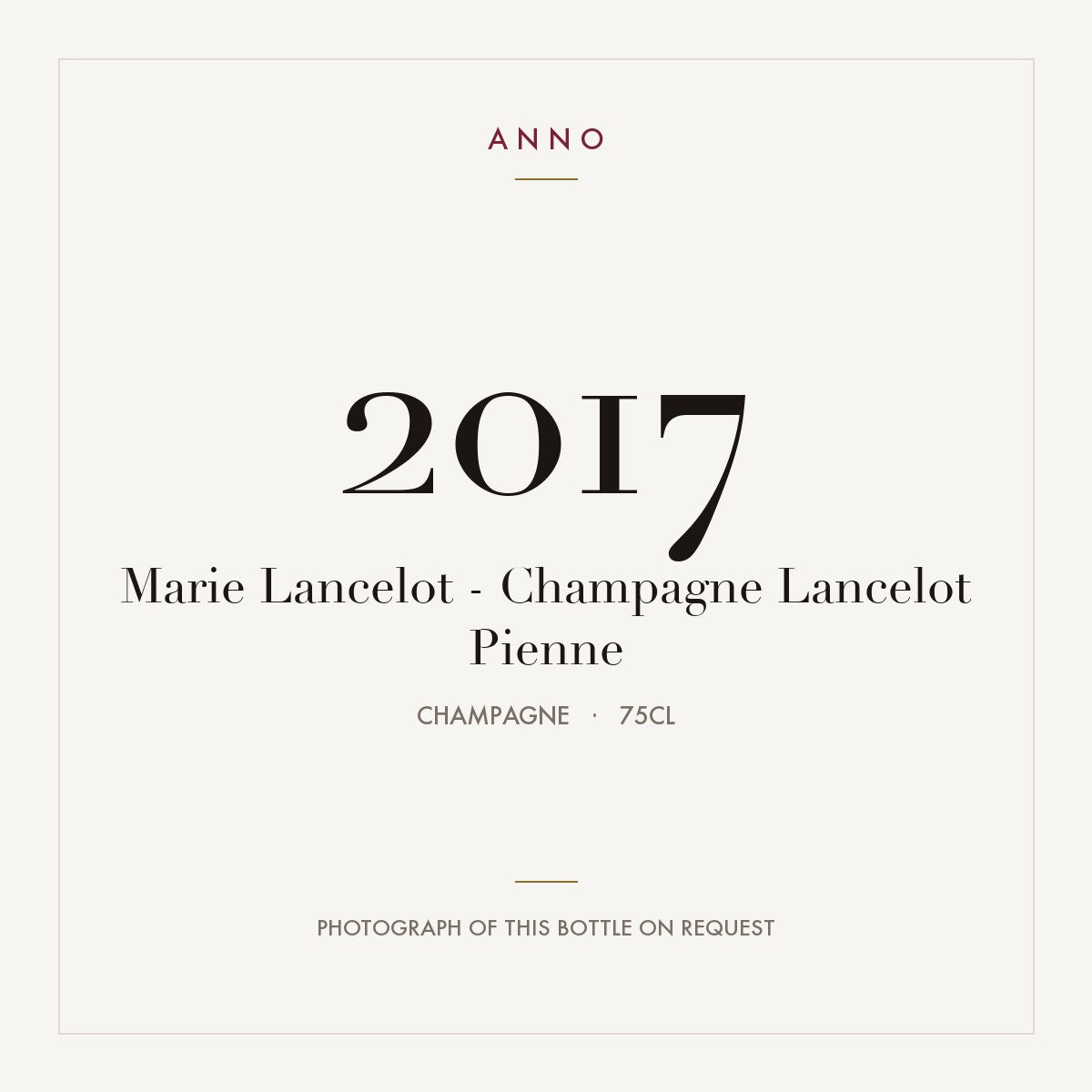 Lancelot Pienne Marie Lancelot Champagne 2017 AOC 0,75l