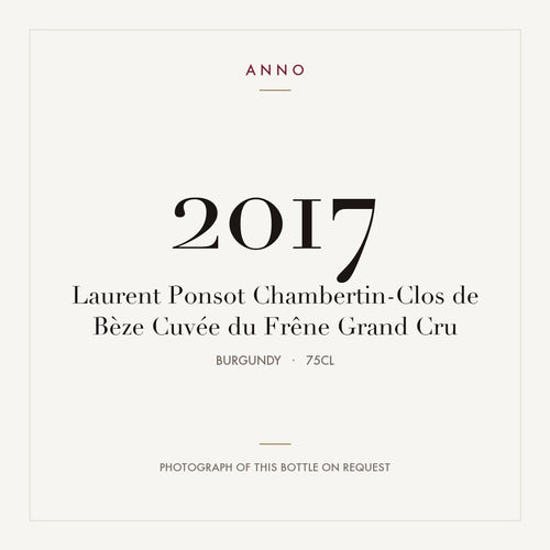 Laurent Ponsot Chambertin-Clos de Beze Grand Cru Cuvee du Frene 2017 AOC 0,75l