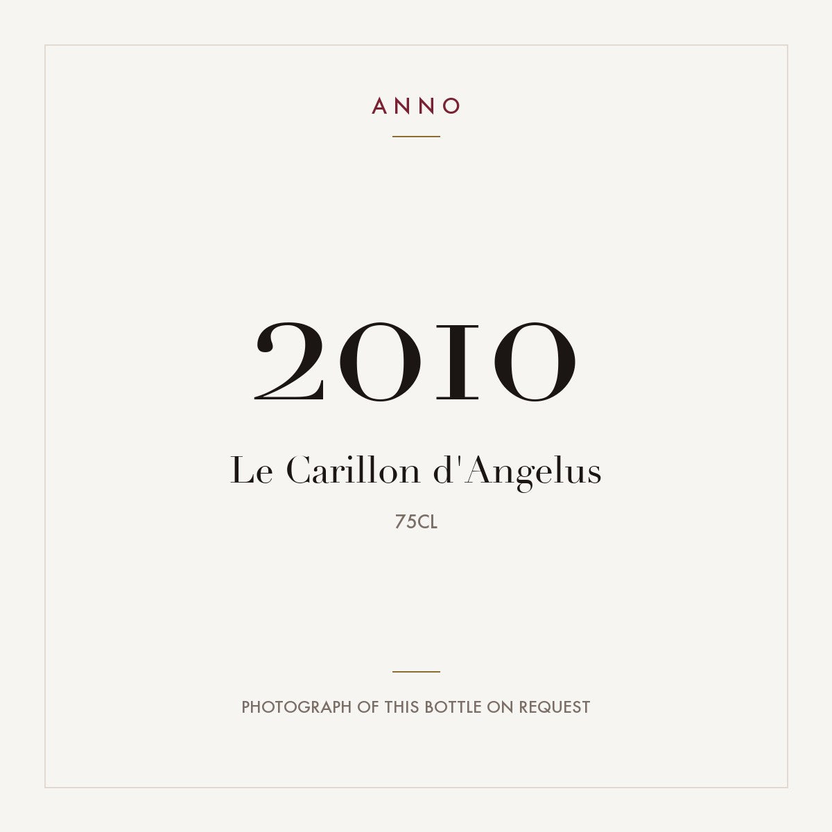 Le Carillon d'Angelus Saint-Emilion 2010 AOC 0,75l