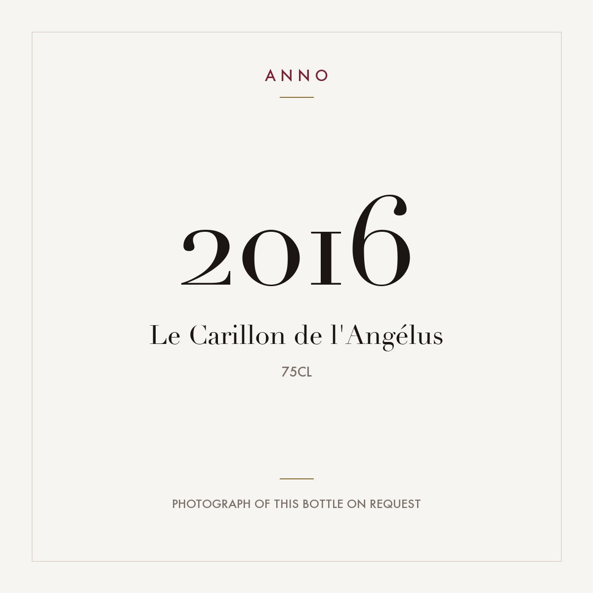 Le Carillon de l'Angelus Saint-Emilion 2016 AOC 0,75l