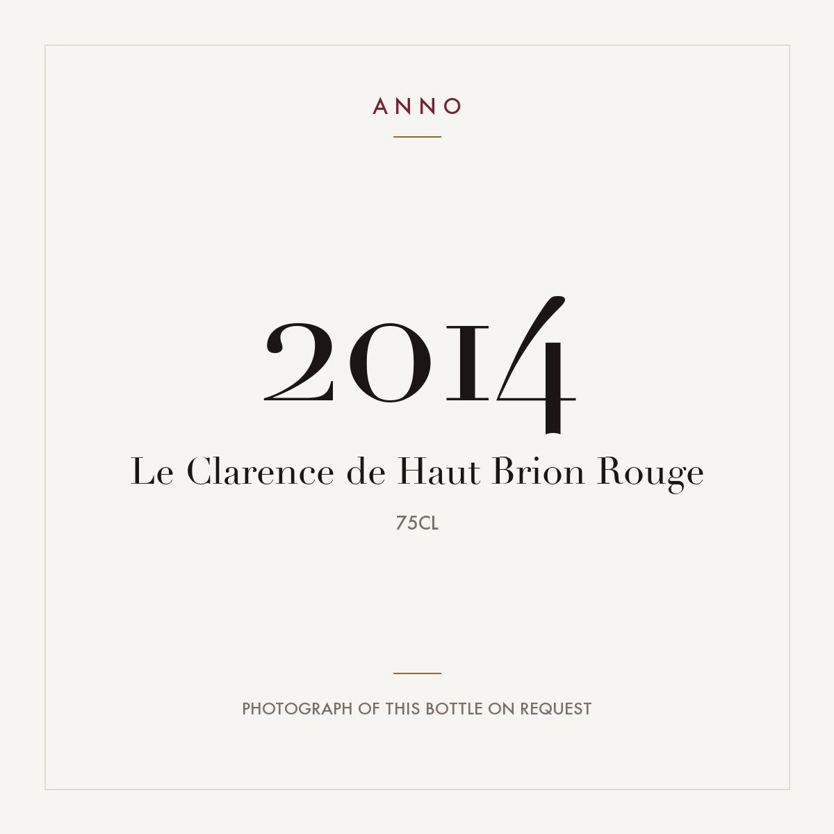 Le Clarence de Haut-Brion Pessac-Leognan 2014 AOC 0,75l