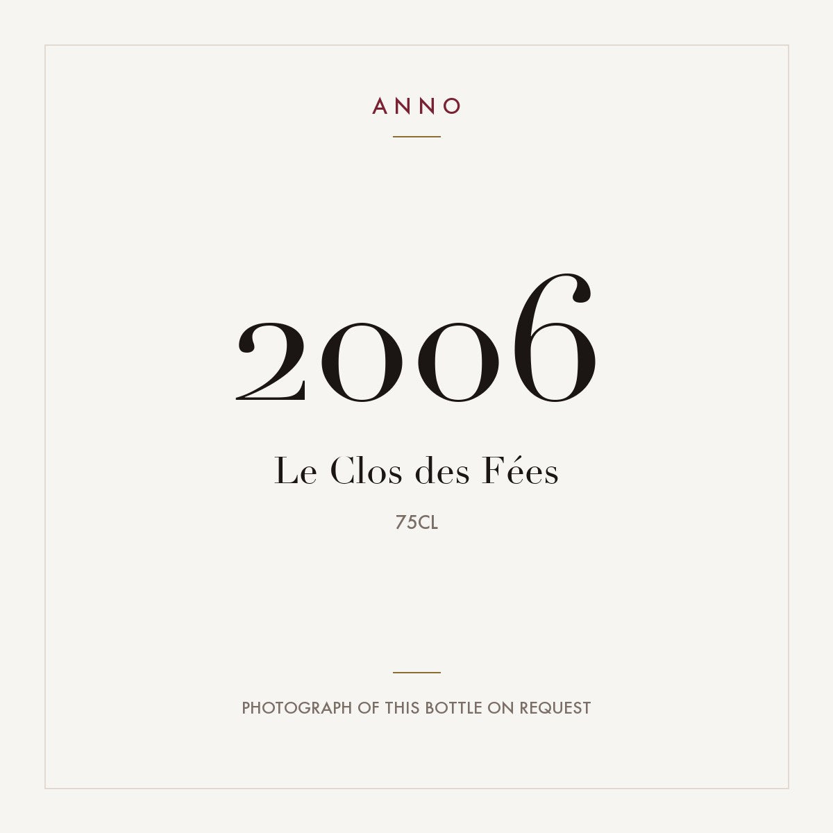 Le Clos des Fees Cotes du Roussillon 2006 0,75l