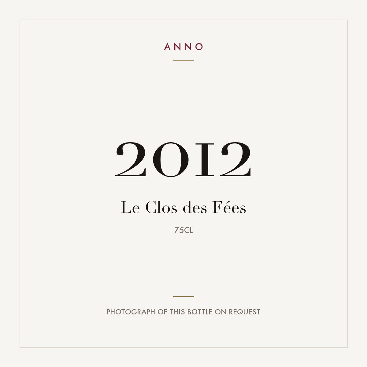 Le Clos des Fees Cotes du Roussillon 2012 0,75l