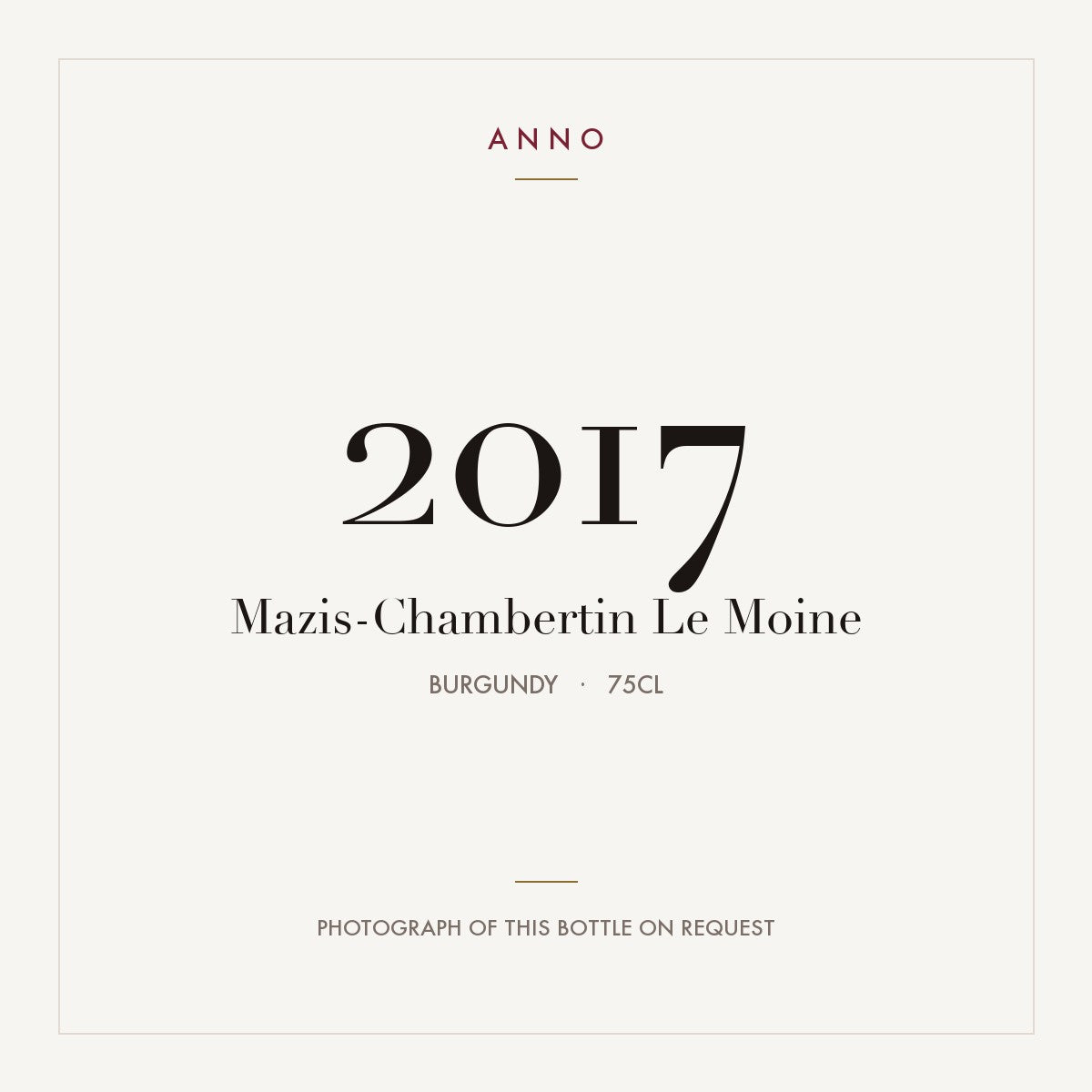 Le Moine Mazis-Chambertin Grand Cru 2017 AOC 0,75l