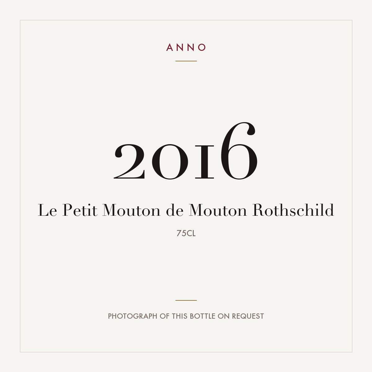 Le Petit Mouton de Mouton Rothschild Pauillac 2016 AOC 0,75l