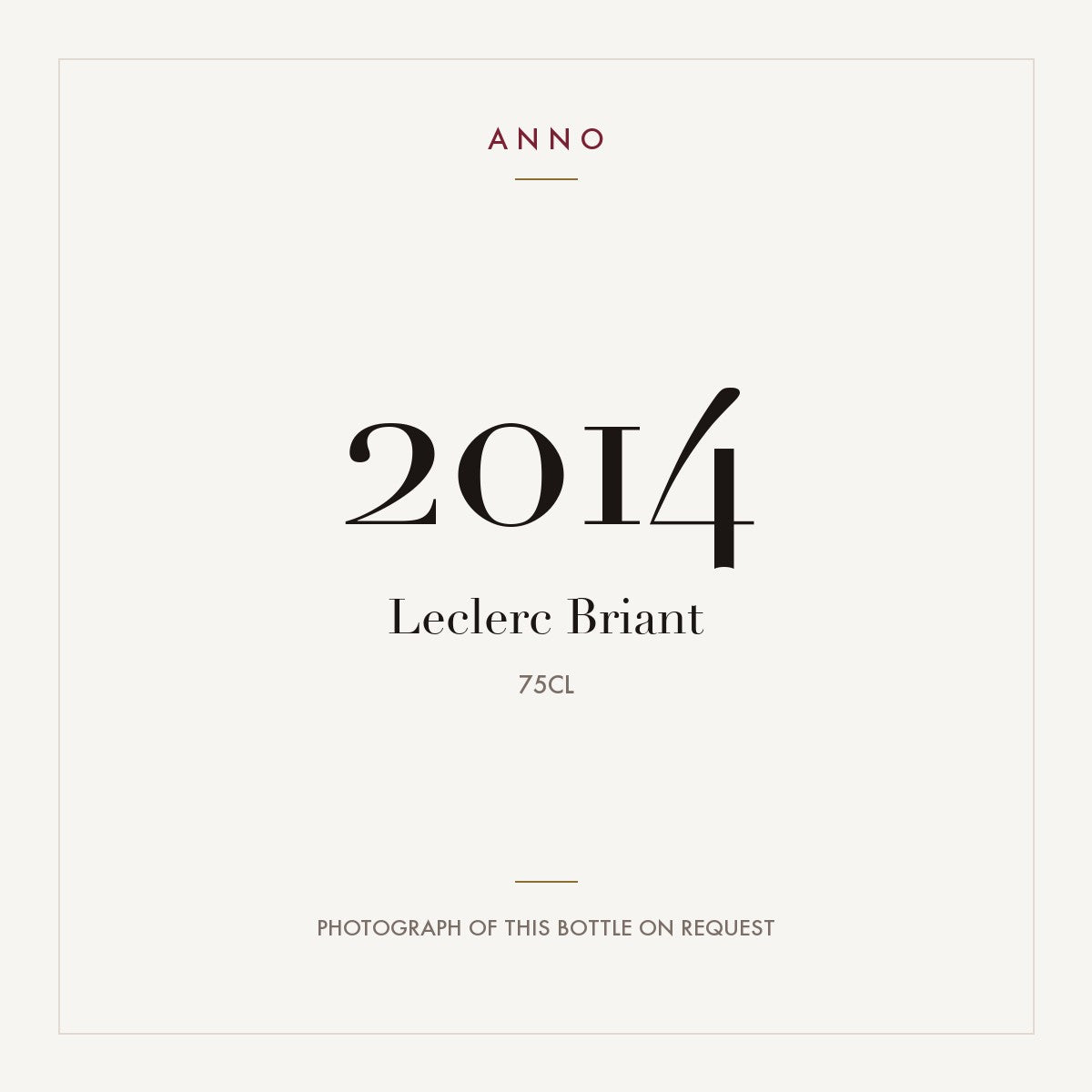 Leclerc Briant Clos des Trois Clochers Champagne 2014 0,75l