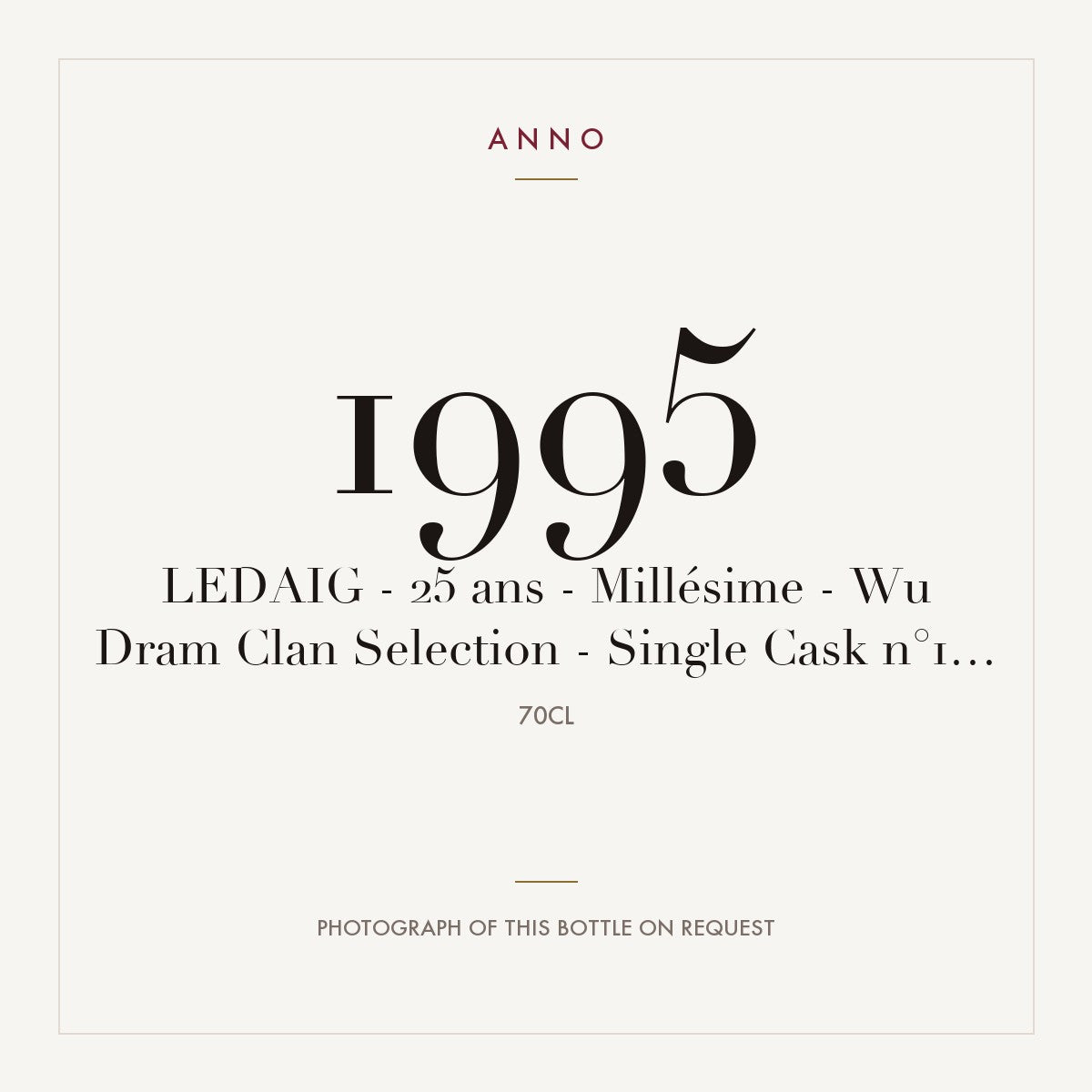 Ledaig Wu Dram Clan Selection Single Cask n°143 25 ans 1995 0,7l