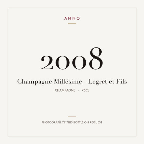 Legret et Fils Millesime Champagne 2008 AOC 0,75l