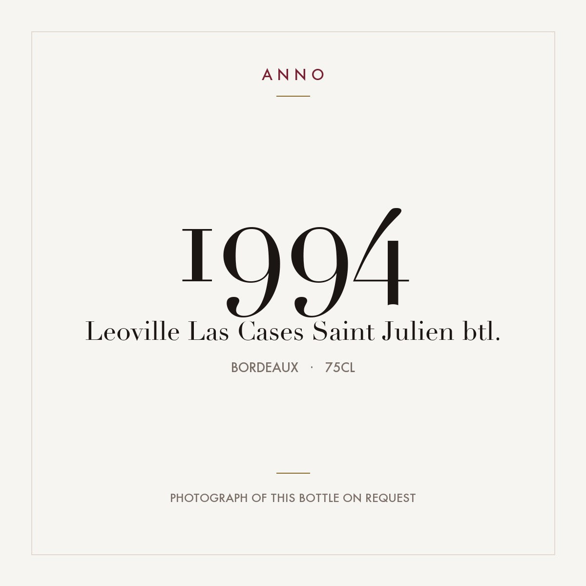 Leoville Las Cases Saint-Julien 1994 AOC 0,75l