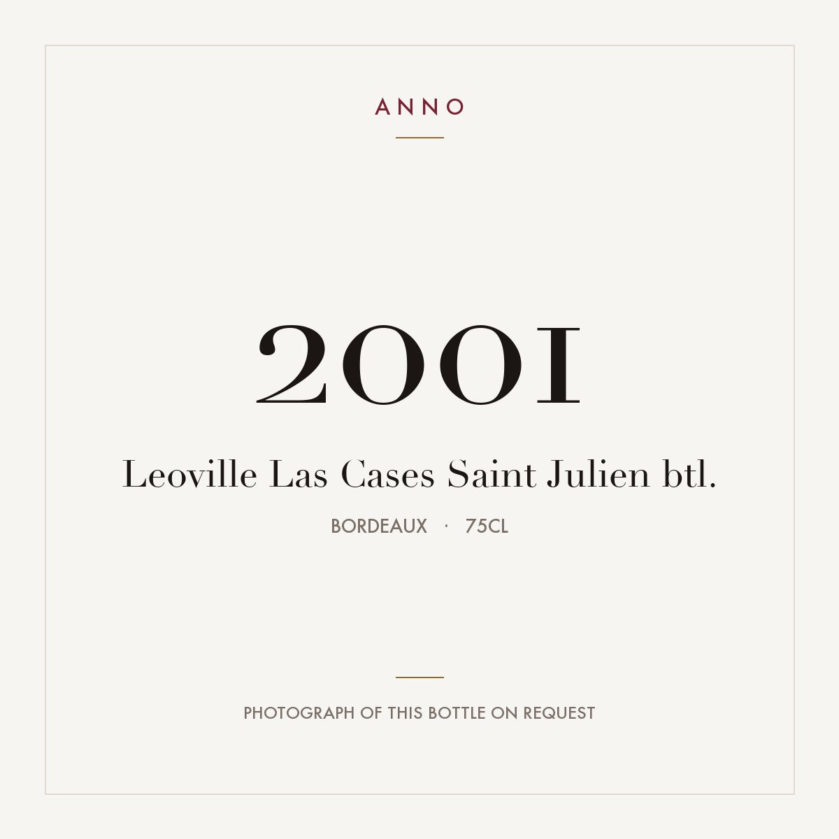 Leoville Las Cases Saint-Julien 2001 AOC 0,75l