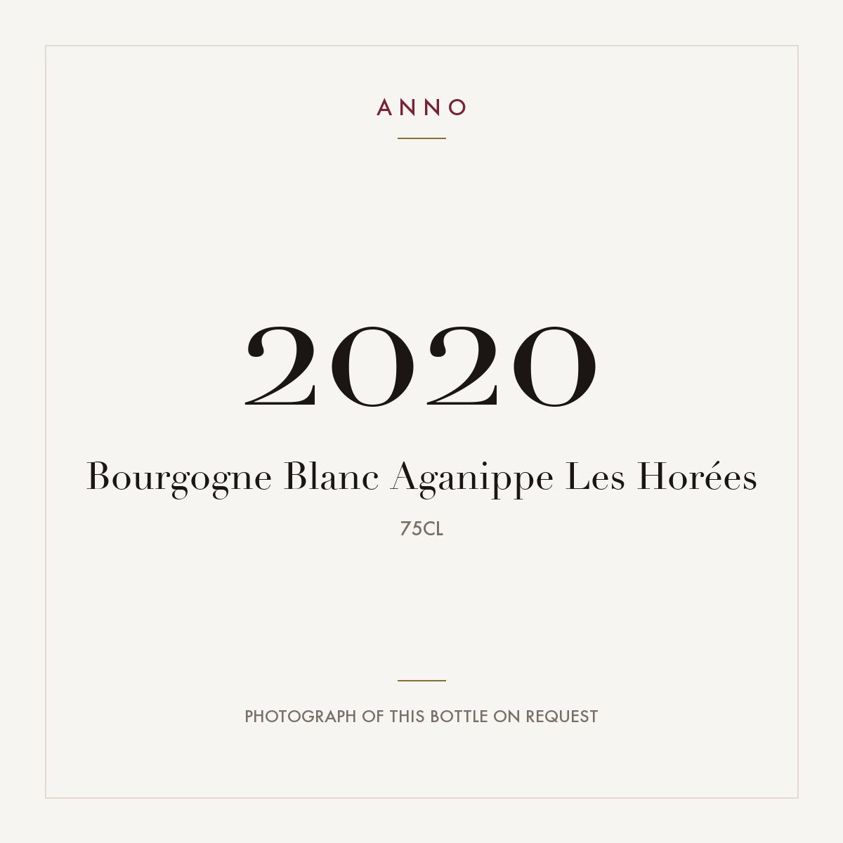 Les Horees Bourgogne Blanc Aganippe 2020 AOC 0,75l