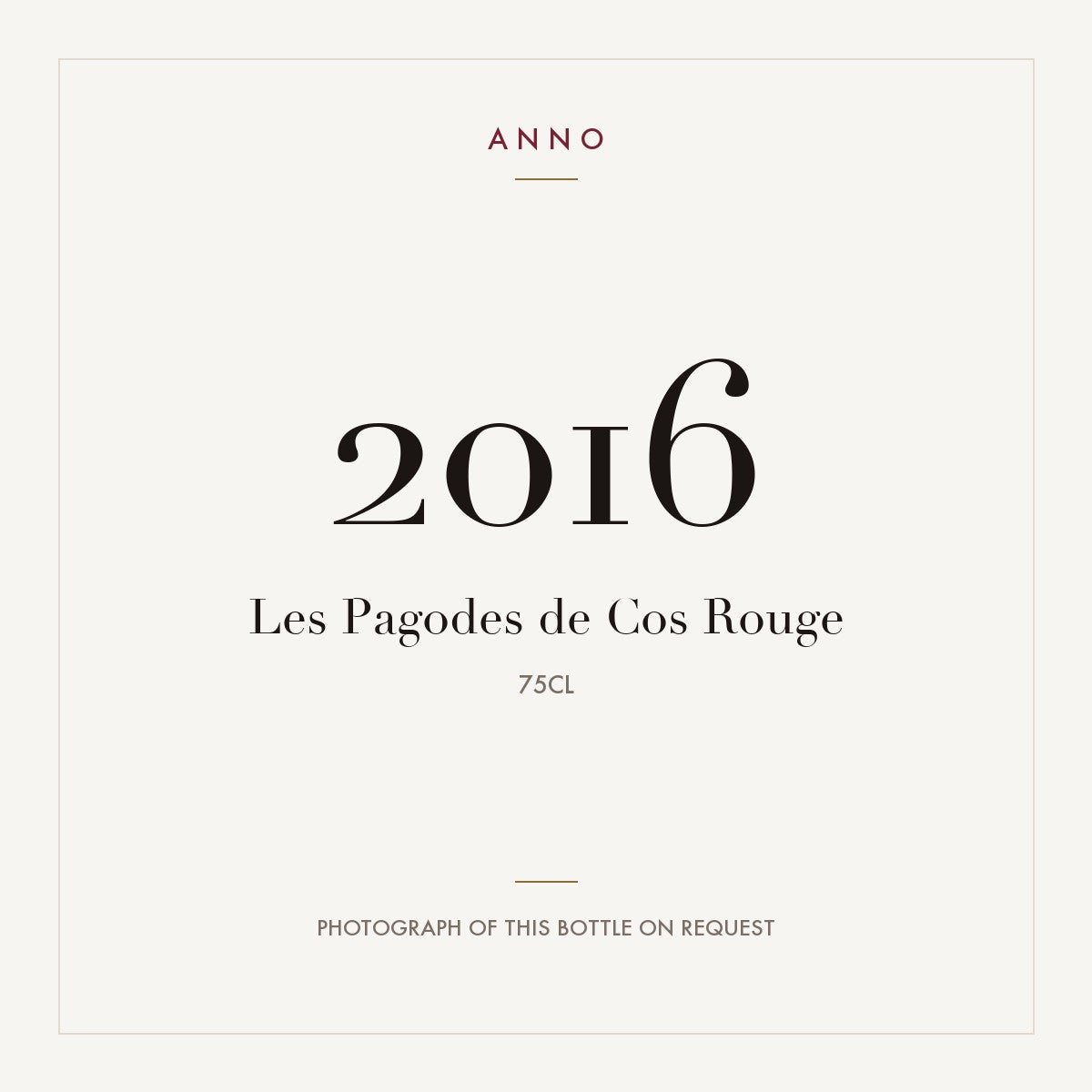 Les Pagodes de Cos Saint-Estephe 2016 AOC 0,75l