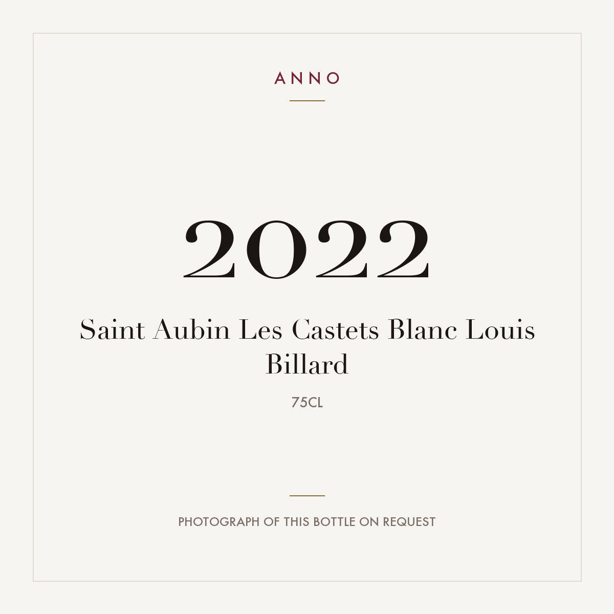 Louis Billard Saint-Aubin Les Castets 2022 AOC 0,75l