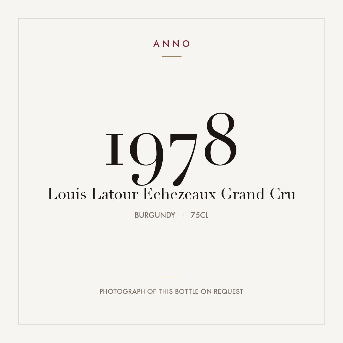 Louis Latour Echezeaux Grand Cru 1978 0,75l