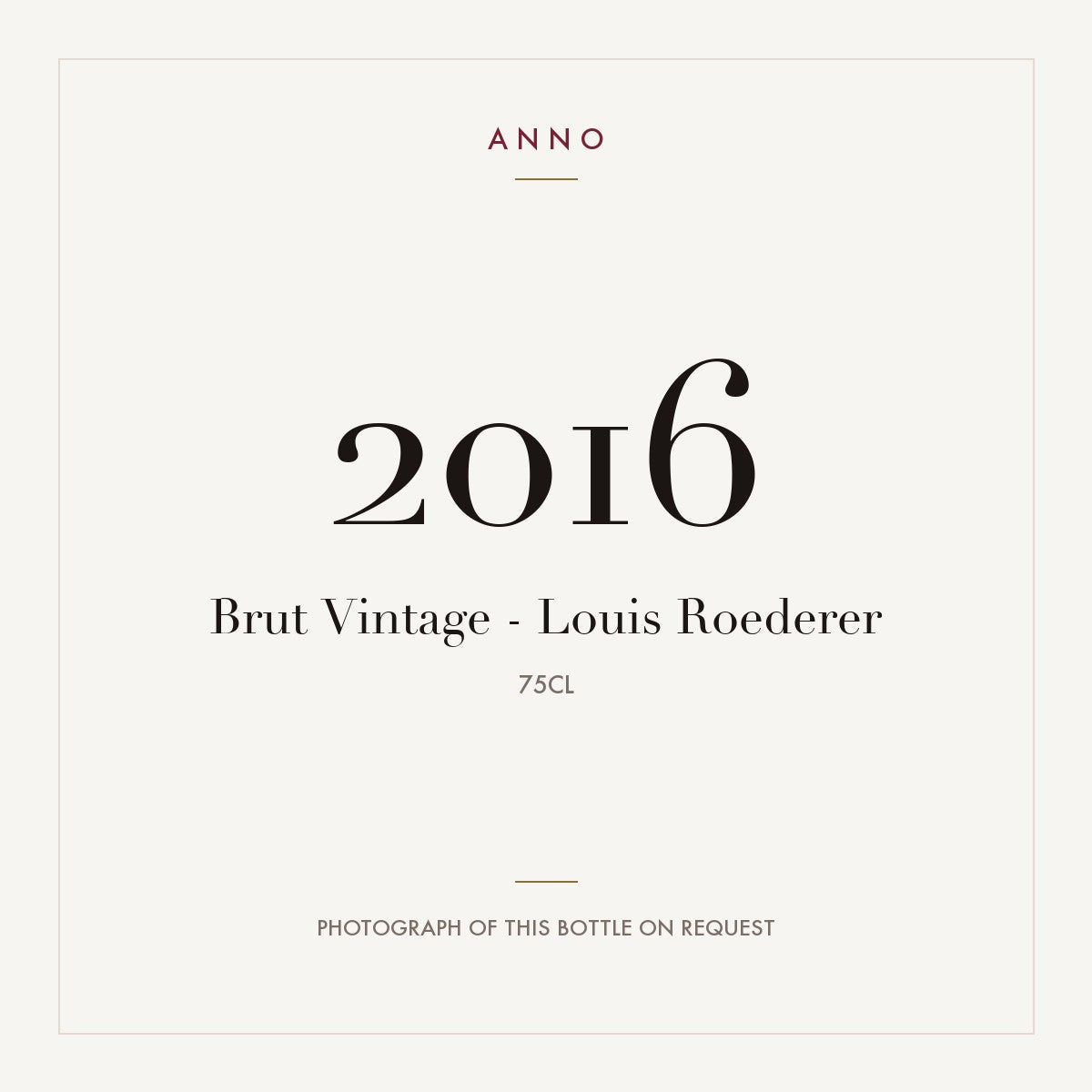 Louis Roederer Brut Vintage Champagne 2016 AOC 0,75l