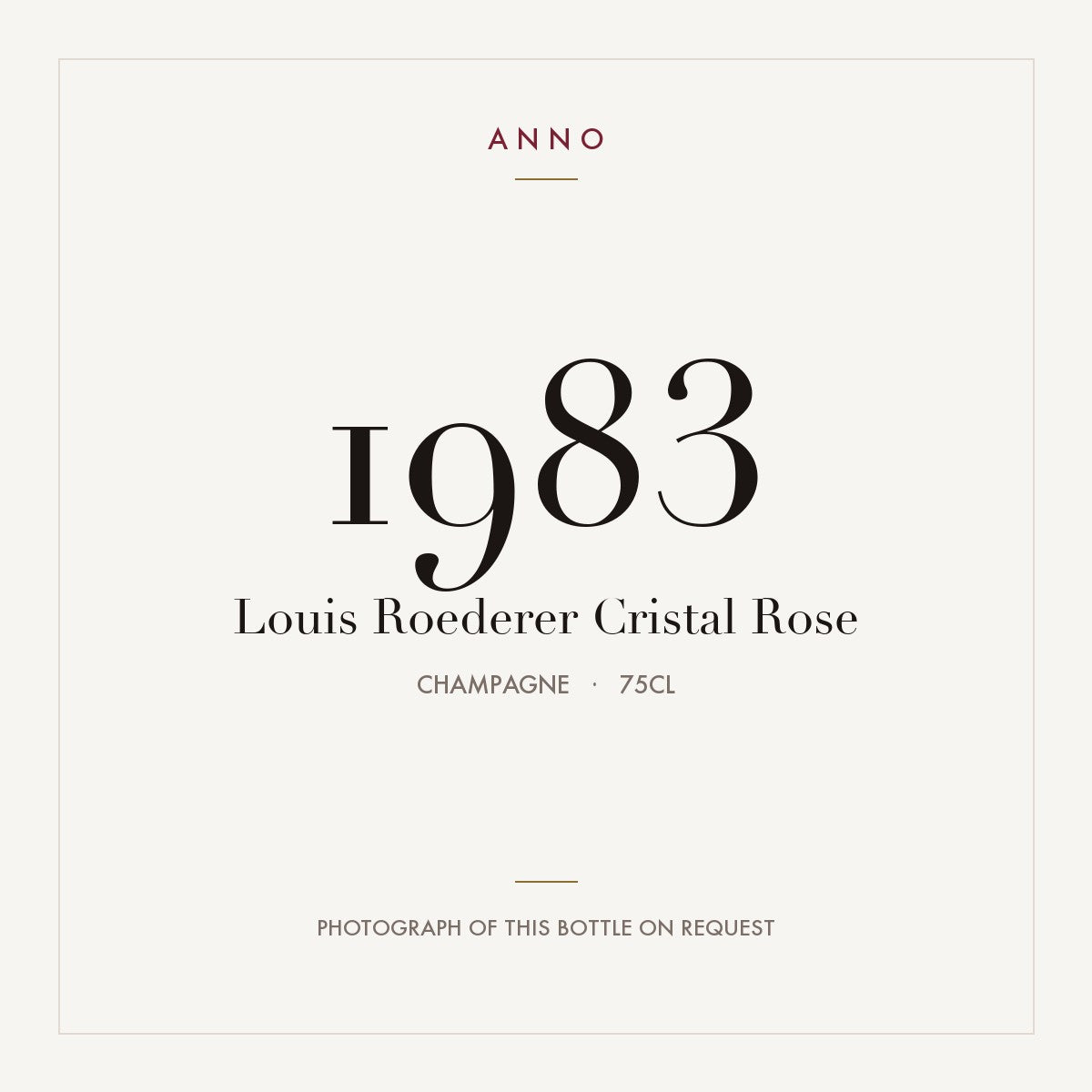 Louis Roederer Cristal Rose 1983 0,75l