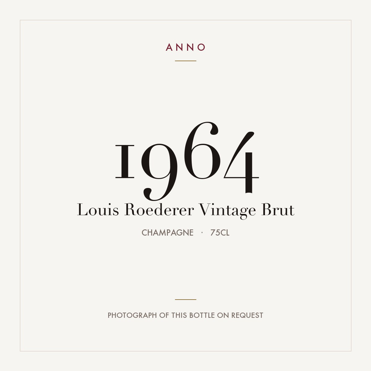 Louis Roederer Vintage Brut 1964 0,75l