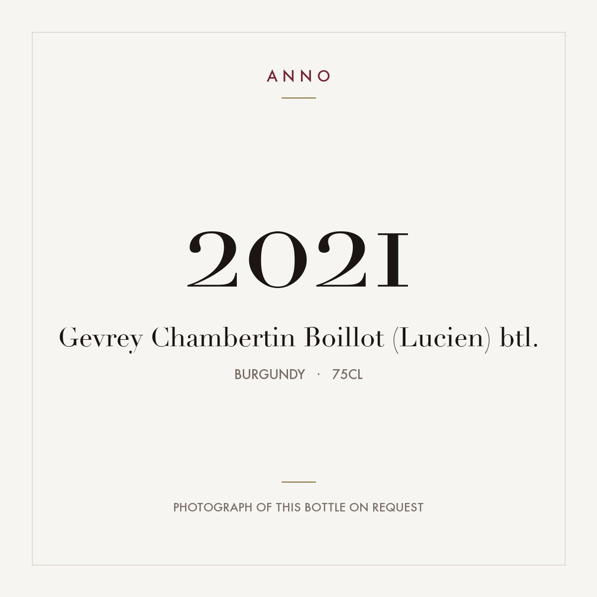 Lucien Boillot Gevrey-Chambertin 2021 AOC 0,75l