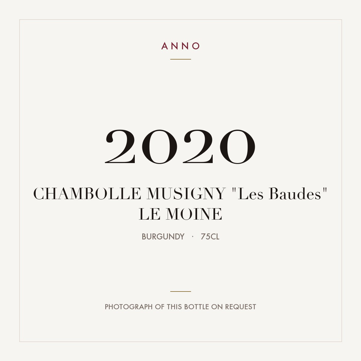 Lucien Le Moine Chambolle-Musigny Premier Cru Les Baudes 2020 AOC 0,75l