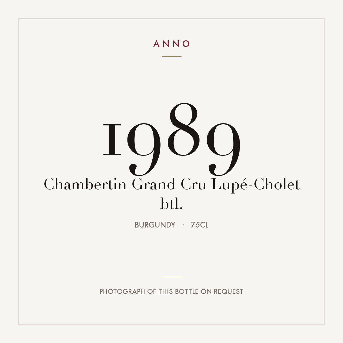 Lupe-Cholet Chambertin Grand Cru 1989 AOC 0,75l