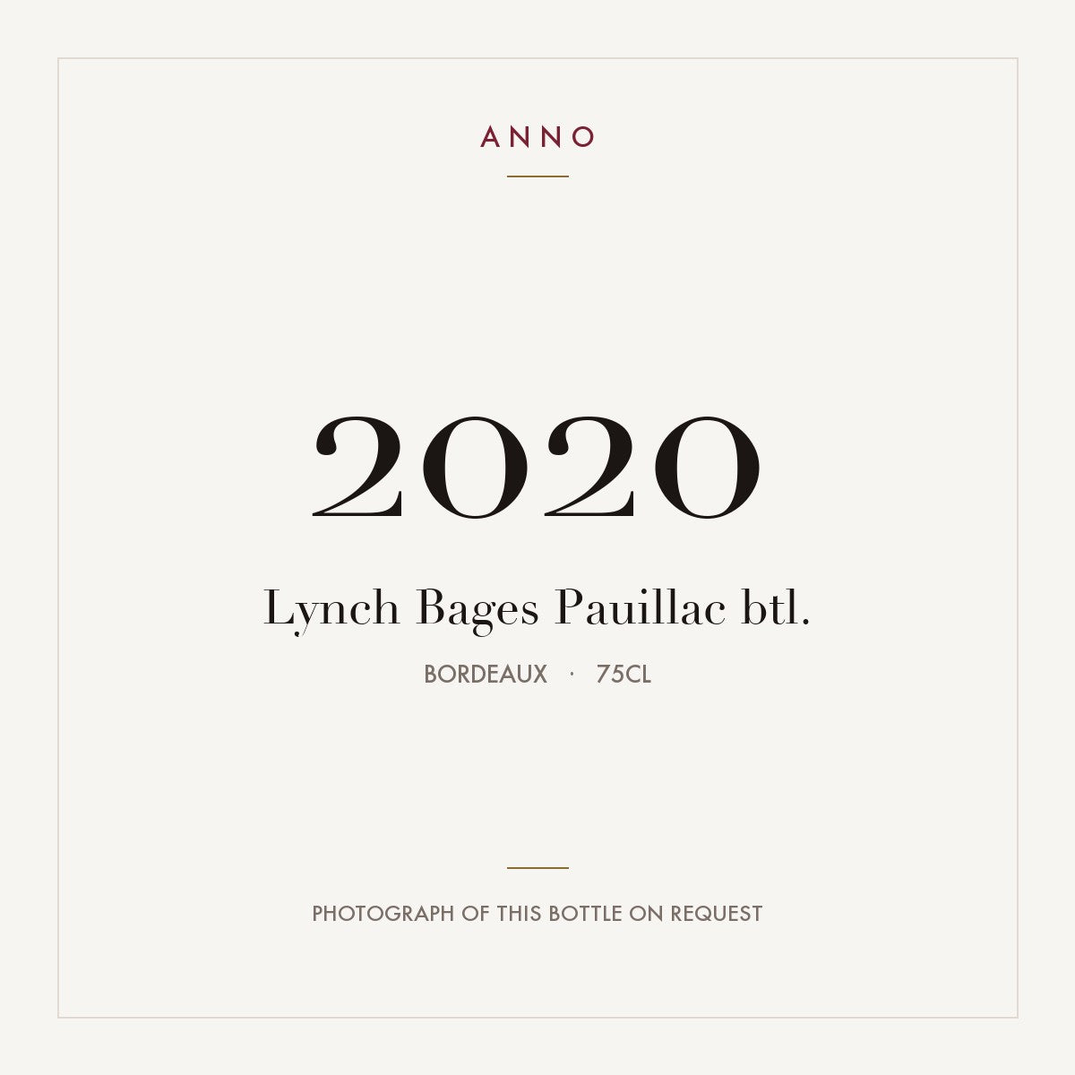 Lynch-Bages Pauillac 2020 AOC 0,75l