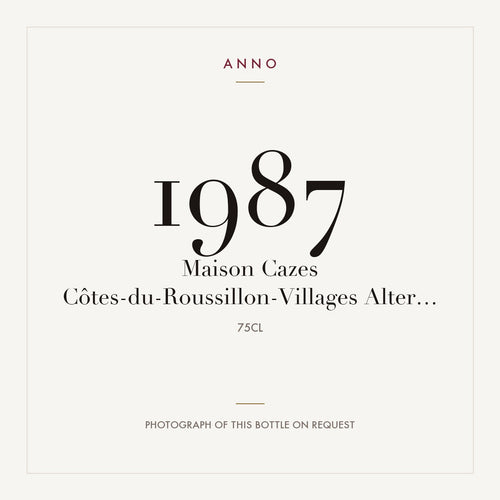 Maison Cazes Cotes-du-Roussillon-Villages Alter Rouge 1987 AOC 0,75l