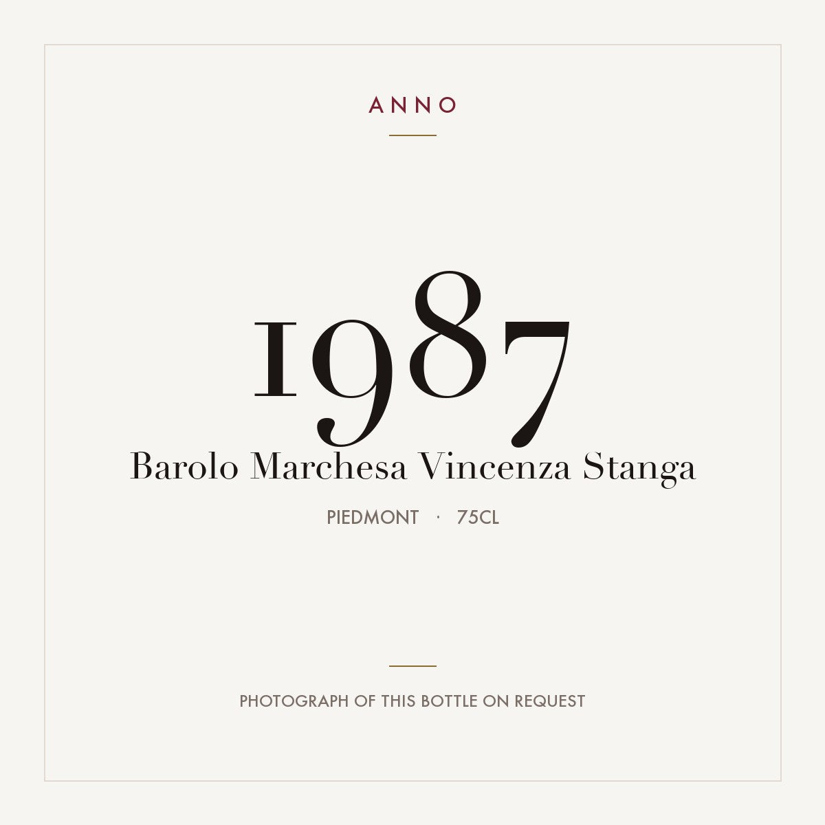 Marchesa Vincenza Stanga Barolo 1987 DOCG 0,75l