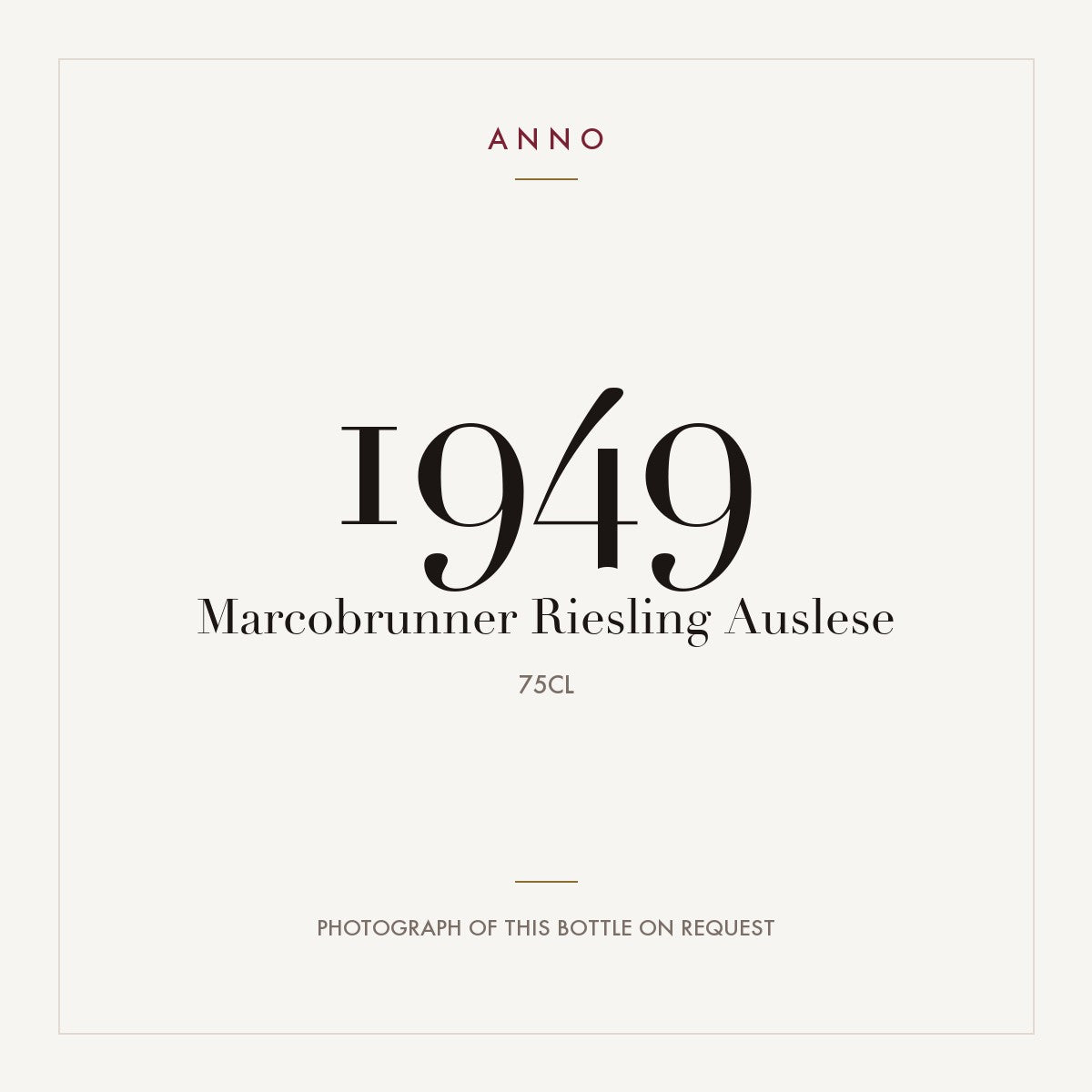 Marcobrunner Riesling Auslese 1949 0,75l