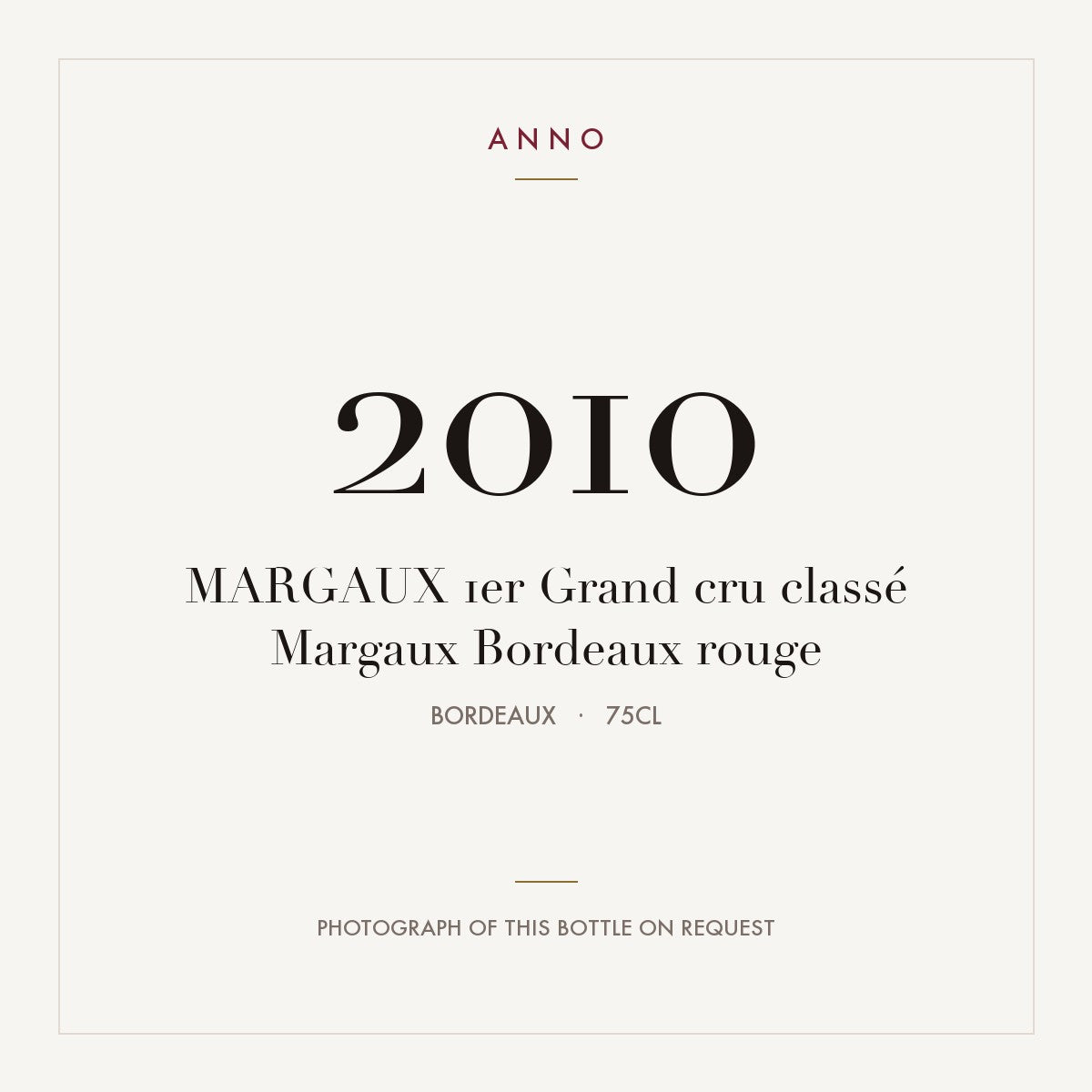Margaux Grand Cru 2010 AOC 0,75l