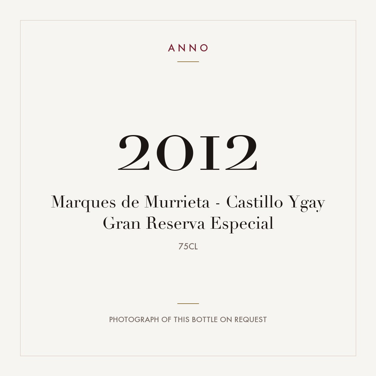 Marques de Murrieta Castillo Ygay Especial Rioja Gran Reserva 2012 DOCa 0,75l