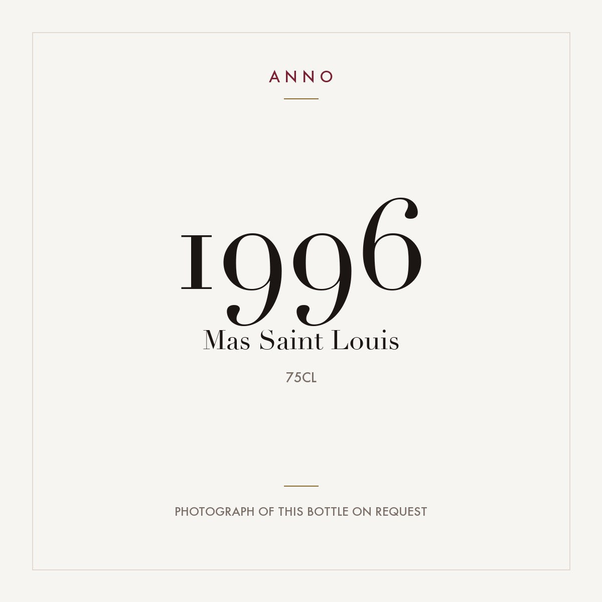 Mas Saint Louis Chateauneuf-du-Pape 1996 AOC 0,75l