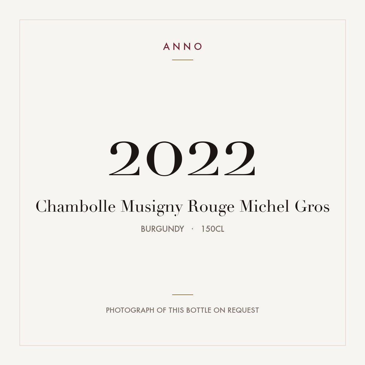 Michel Gros Chambolle-Musigny 2022 AOC 1,5l