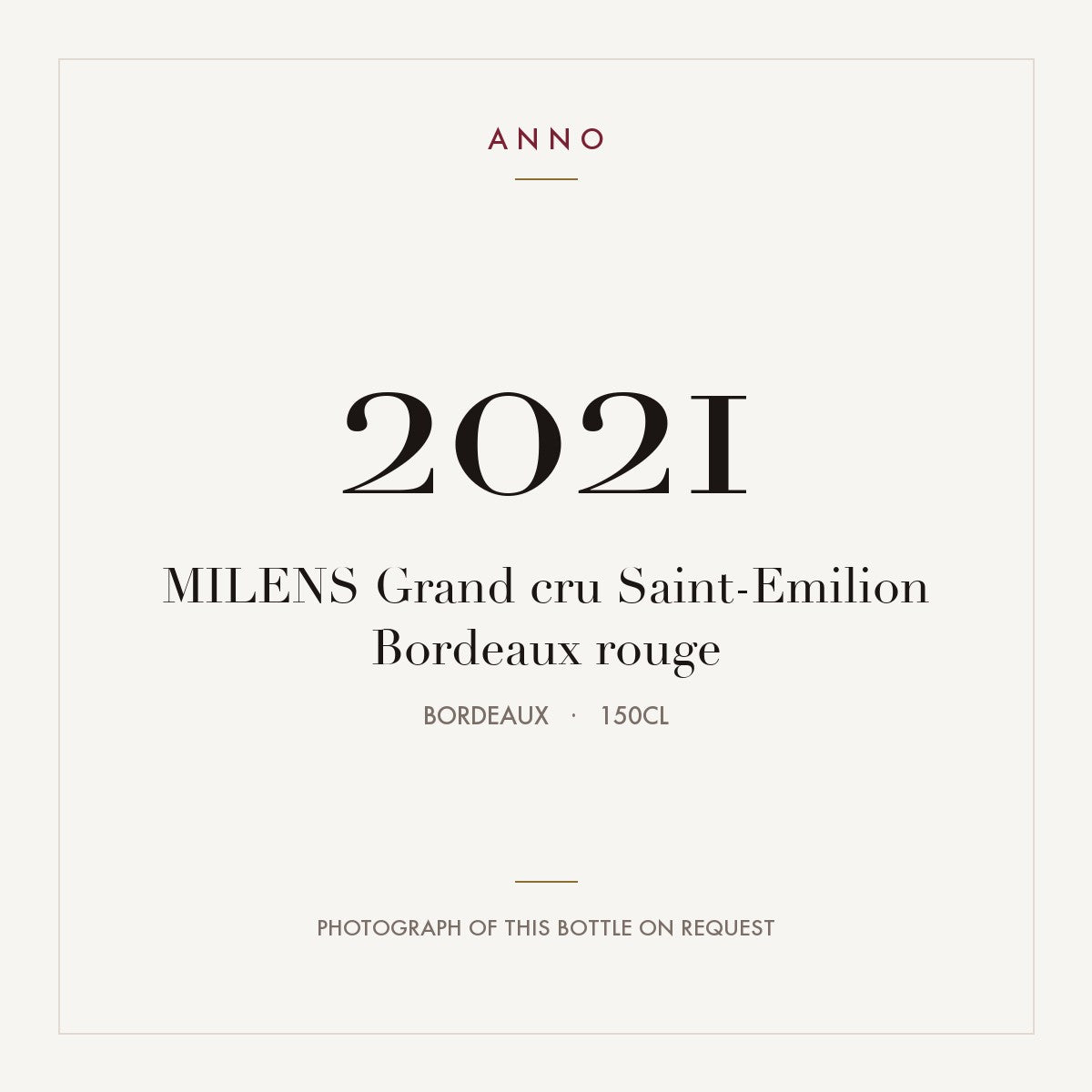 Milens Saint-Emilion Grand Cru 2021 AOC 1,5l