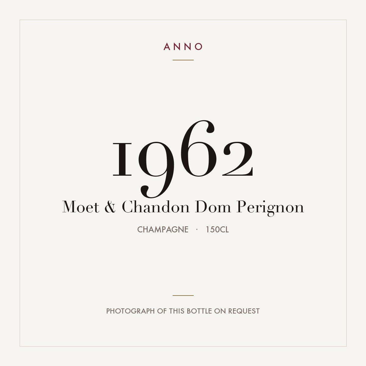 Moet & Chandon Dom Perignon 1962 1,5l