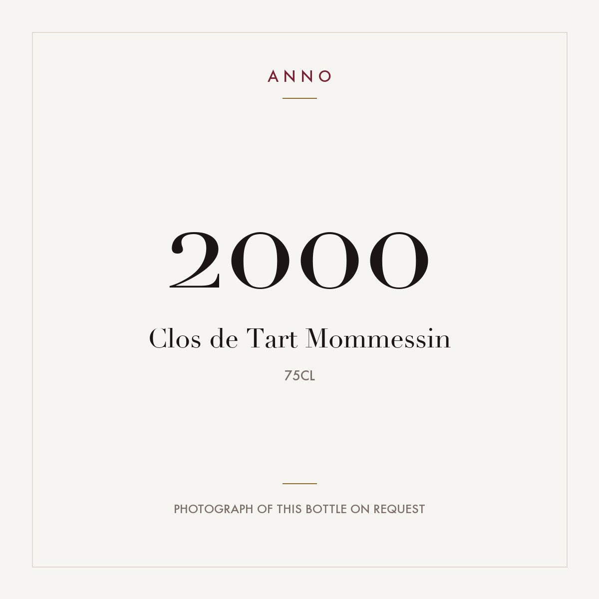 Mommessin Clos de Tart Grand Cru 2000 AOC 0,75l