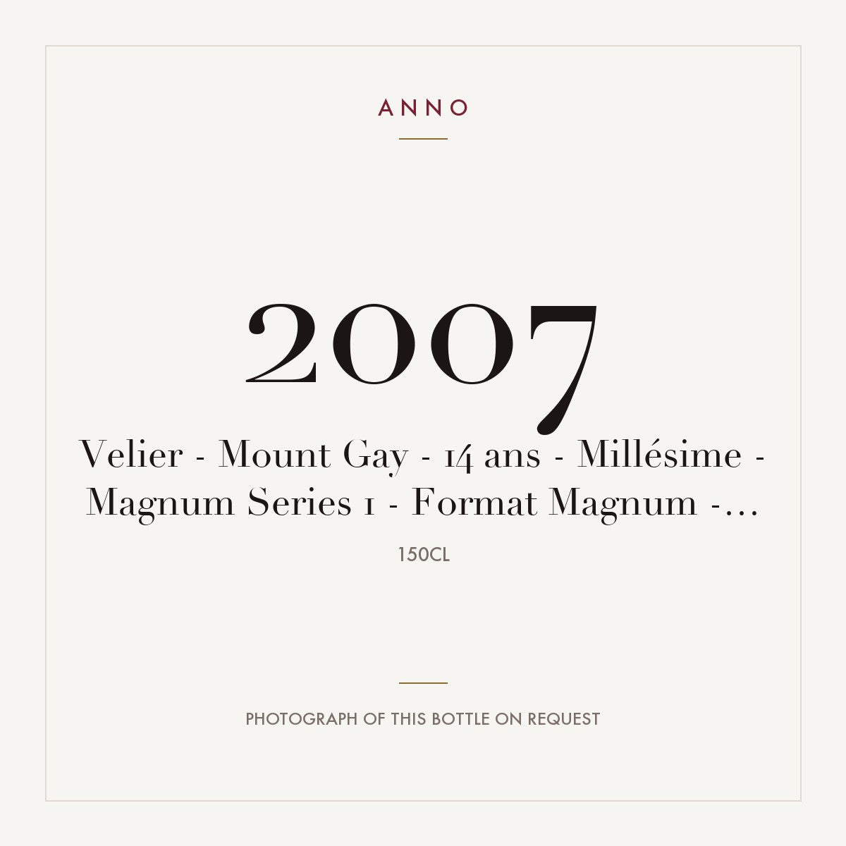 Mount Gay Magnum Series 1 14 Years Old 2007 1,5l