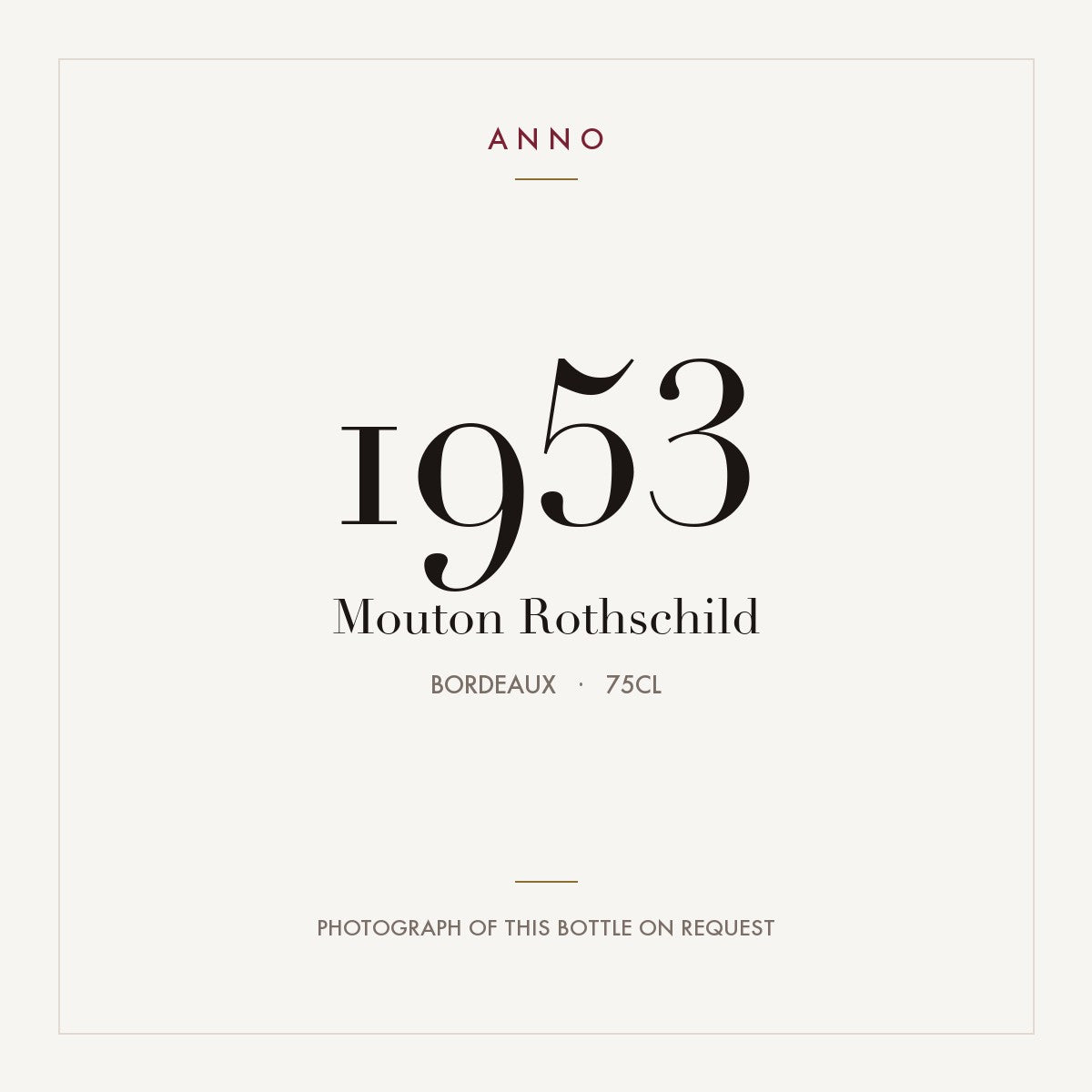 Mouton Rothschild 1953 0,75l