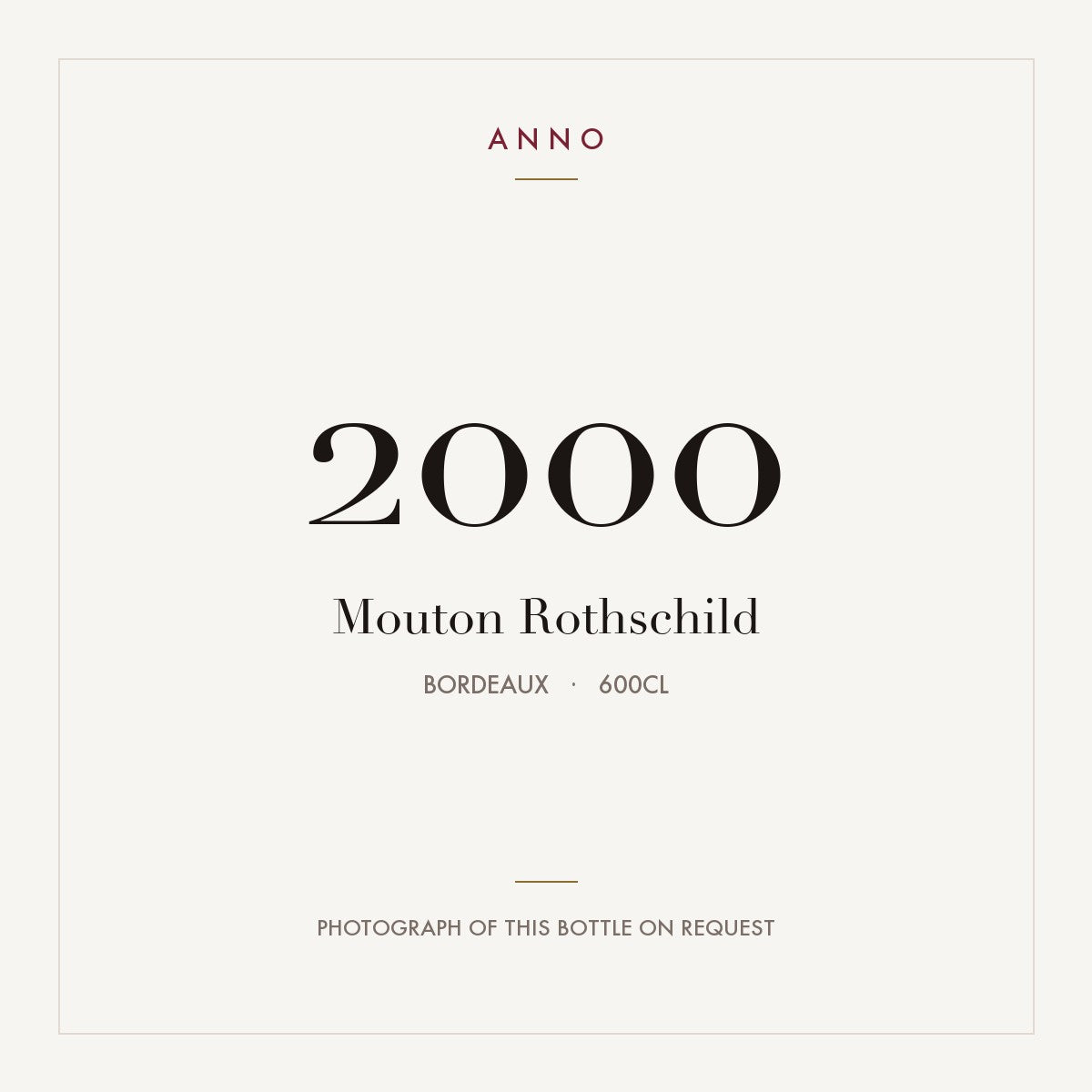 Mouton Rothschild 2000 6l