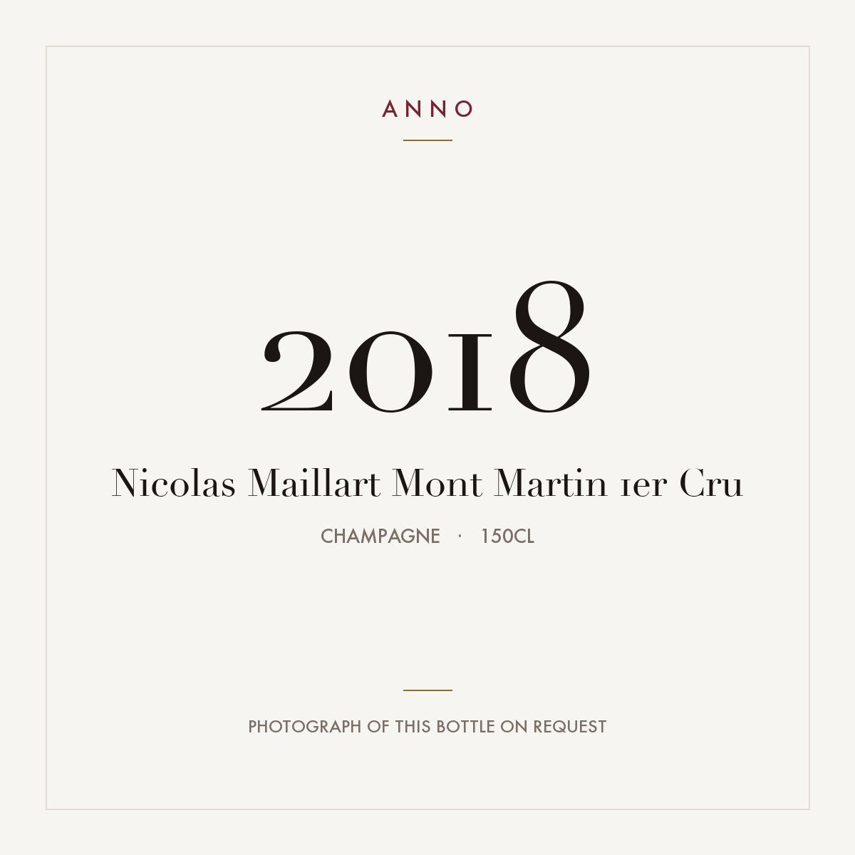 Nicolas Maillart Mont Martin 1er Cru 2018 1,5l