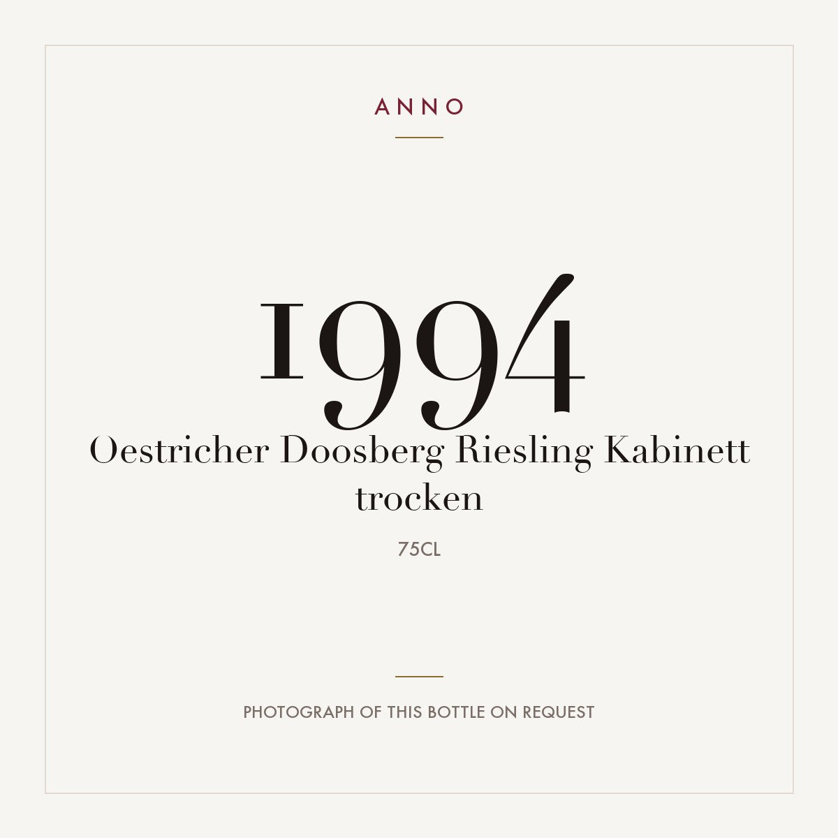 Oestricher Doosberg Riesling Kabinett trocken 1994 0,75l