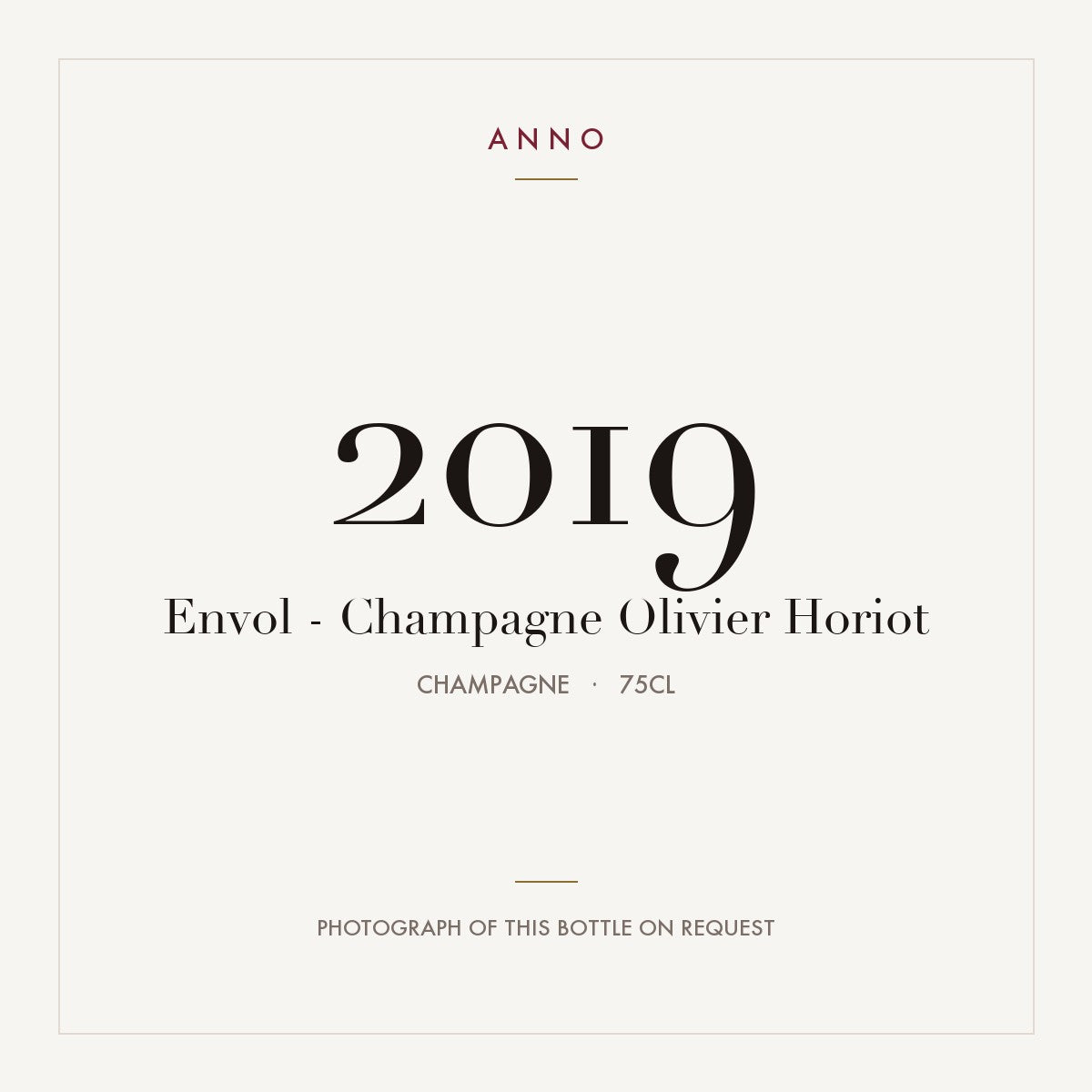 Olivier Horiot Envol Champagne 2019 AOC 0,75l