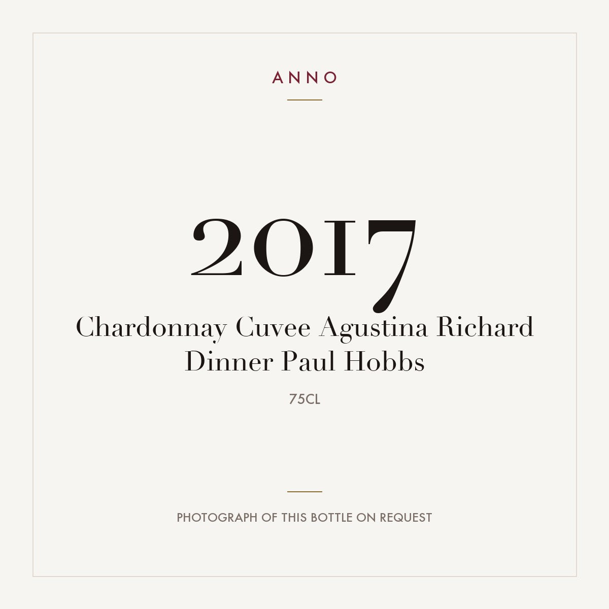Paul Hobbs Chardonnay Cuvee Agustina Richard Dinner 2017 0,75l