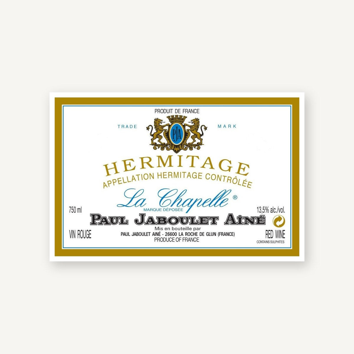 Paul Jaboulet Aine Hermitage La Chapelle 1990 AOC 0,75l