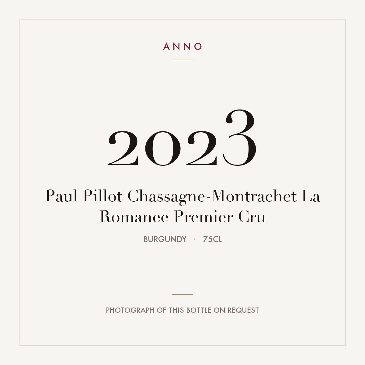 Paul Pillot Chassagne-Montrachet La Romanee Premier Cru 2023 0,75l
