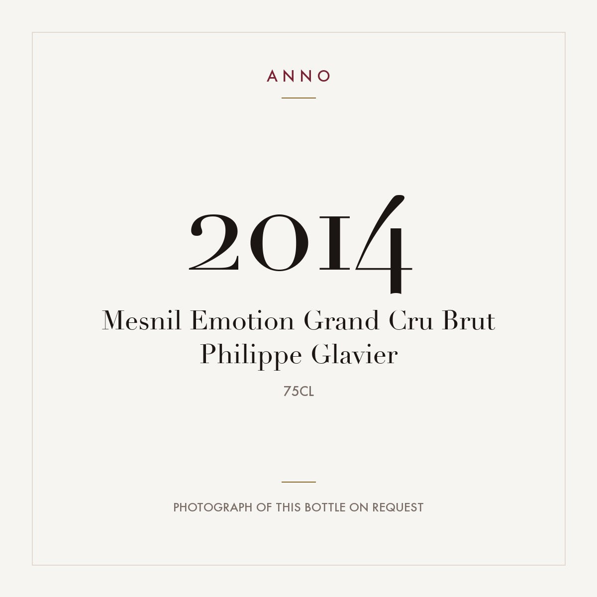Philippe Glavier Mesnil Emotion Brut Champagne Grand Cru 2014 AOC 0,75l