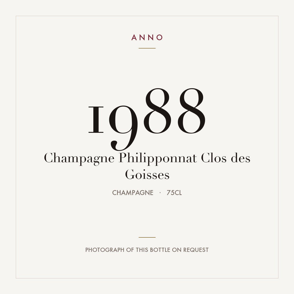 Philipponnat Clos des Goisses Champagne 1988 AOC 0,75l