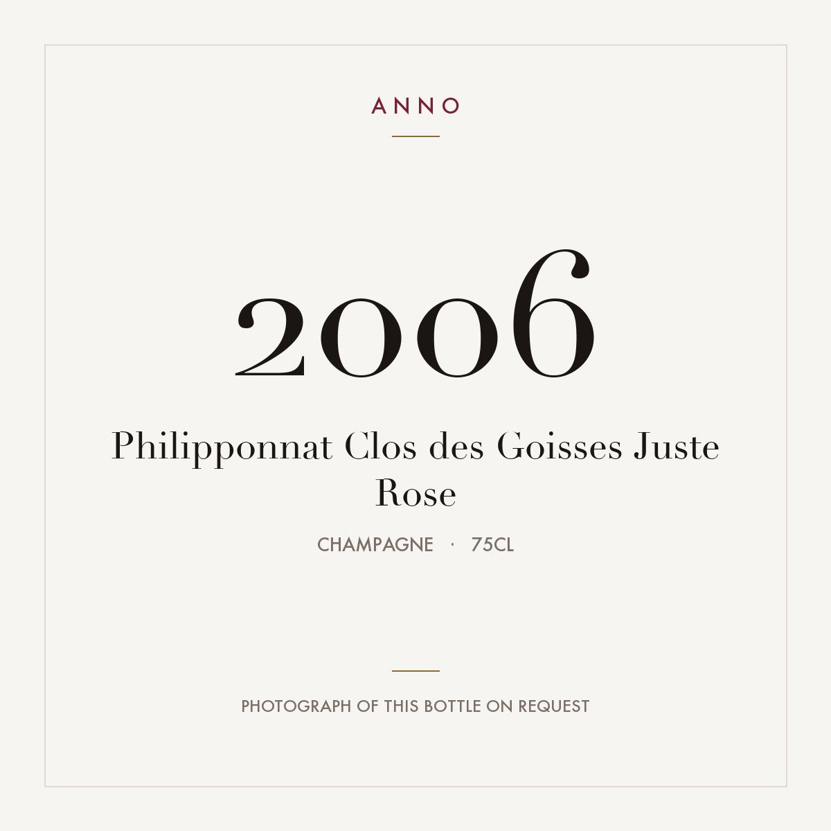 Philipponnat Clos des Goisses Juste Rose 2006 0,75l